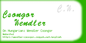 csongor wendler business card